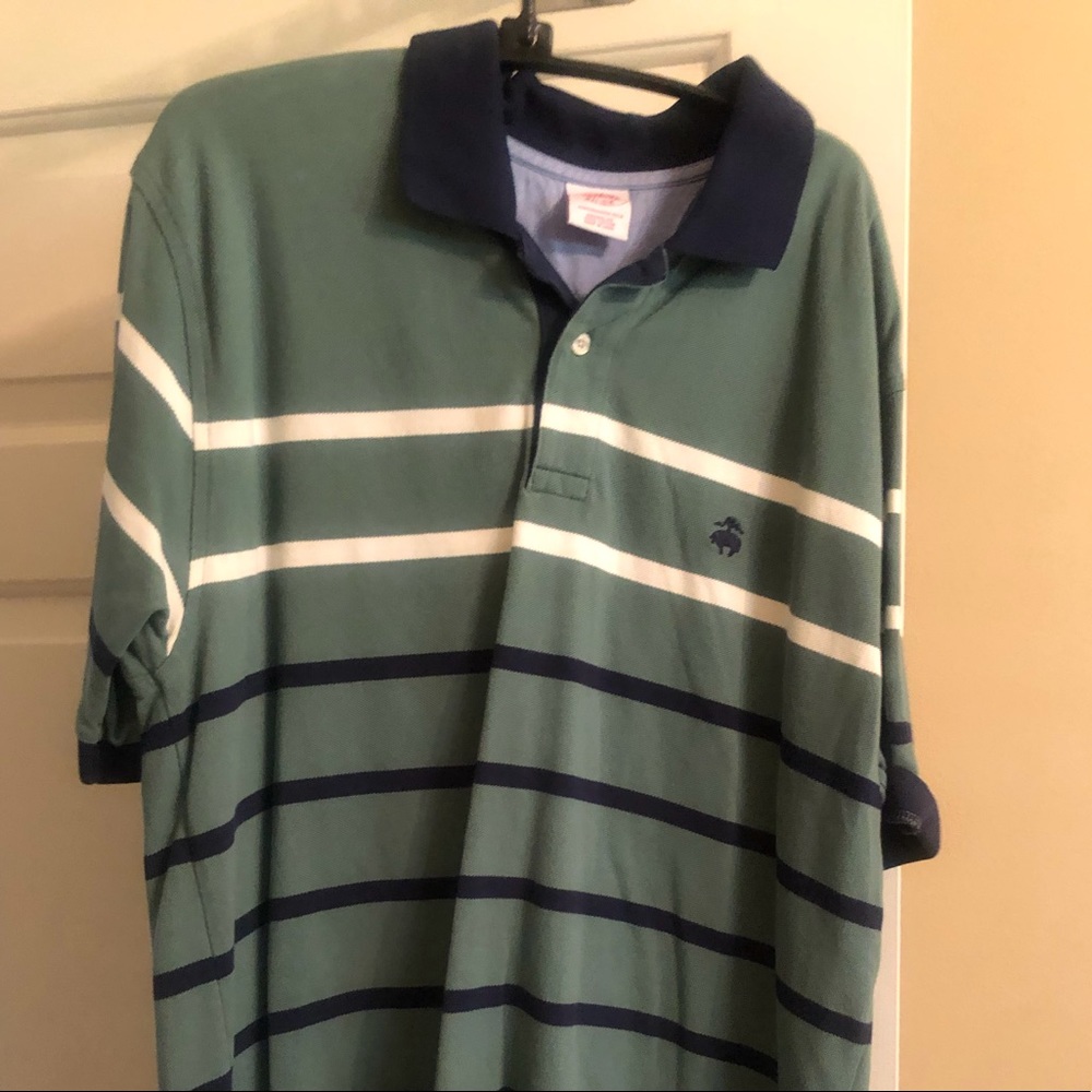 Men’s Brooks Brothers sz L olive/navy polo sz L